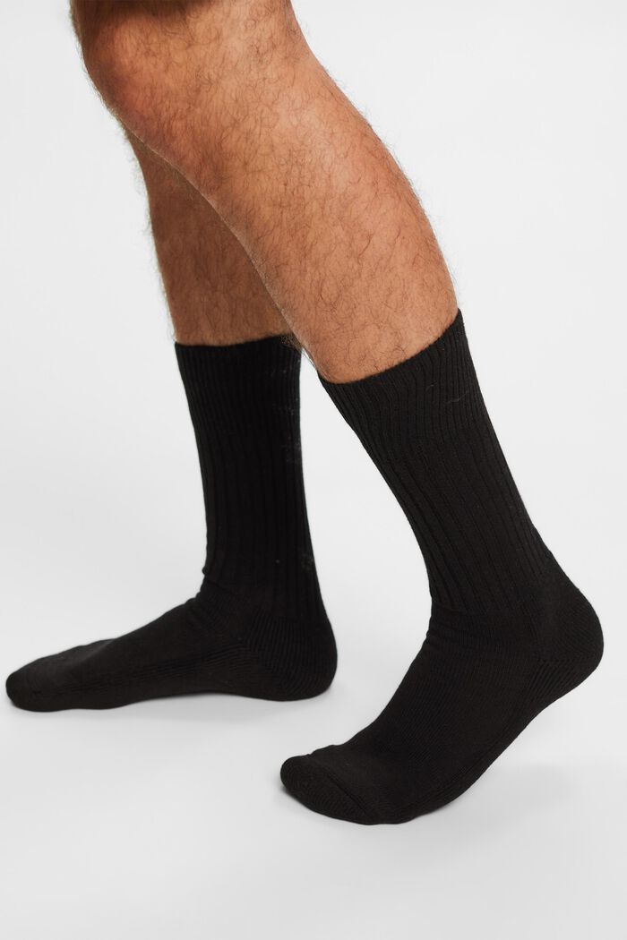 Ponožky z hrubé pleteniny, BLACK, detail image number 1