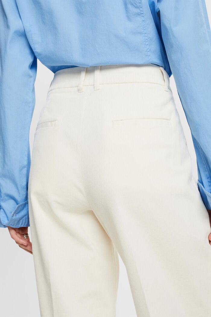 Manšestrové kalhoty s širokým střihem a středně vysokým pasem, ICE, detail image number 4