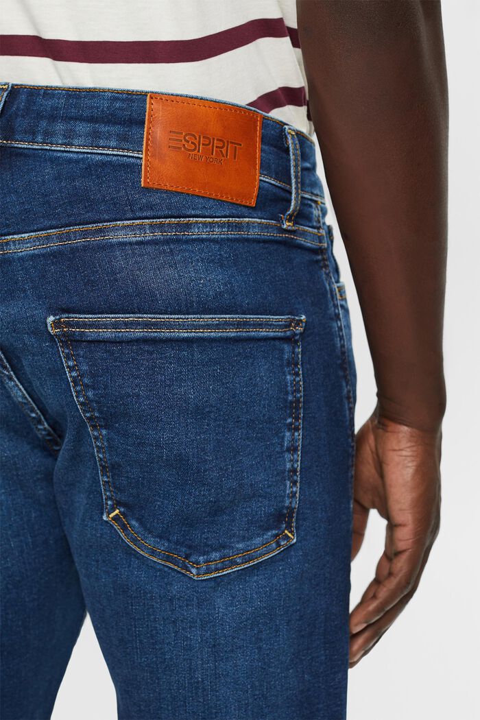 Slim džíny se střední výškou pasu, BLUE DARK WASHED, detail image number 4
