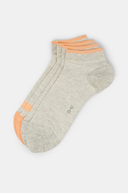 Nízké síťované ponožky, bio bavlna, 2 páry