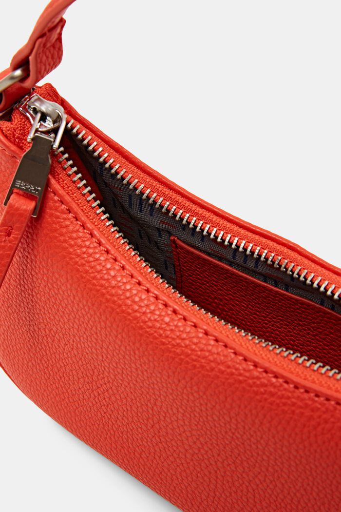 Mini kabelka přes rameno, z imitace kůže, BRIGHT ORANGE, detail image number 3