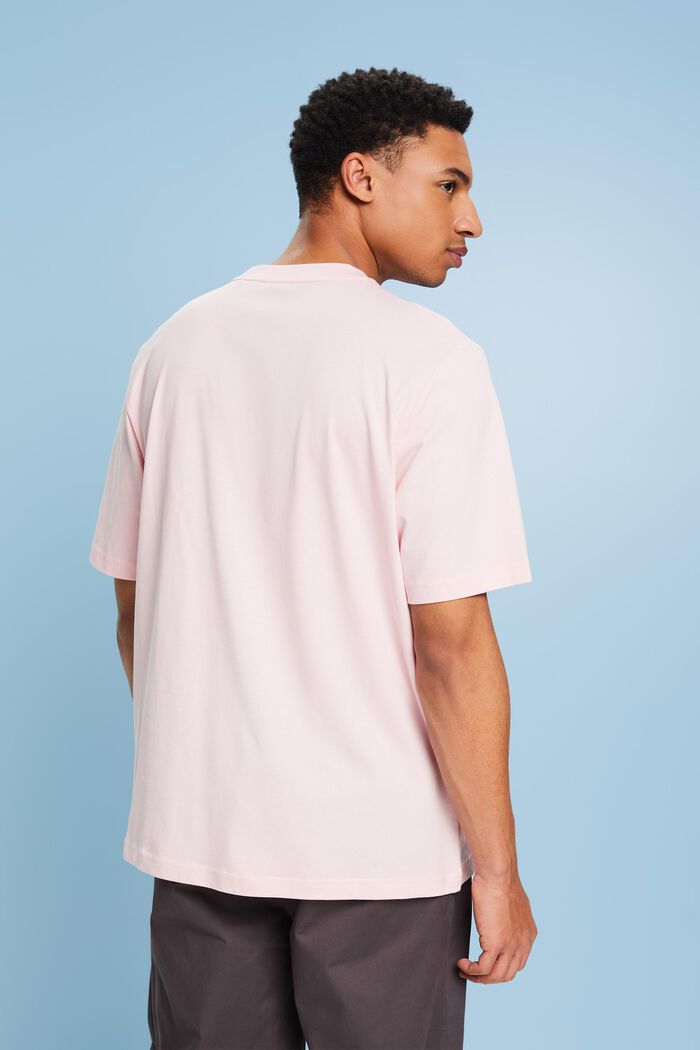 Unisex potištěné tričko z pima bavlny, PASTEL PINK, detail image number 2