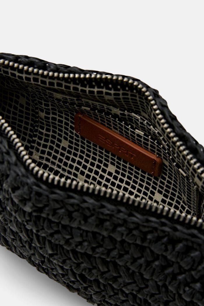 Háčkovaná kabelka přes rameno, BLACK, detail image number 3