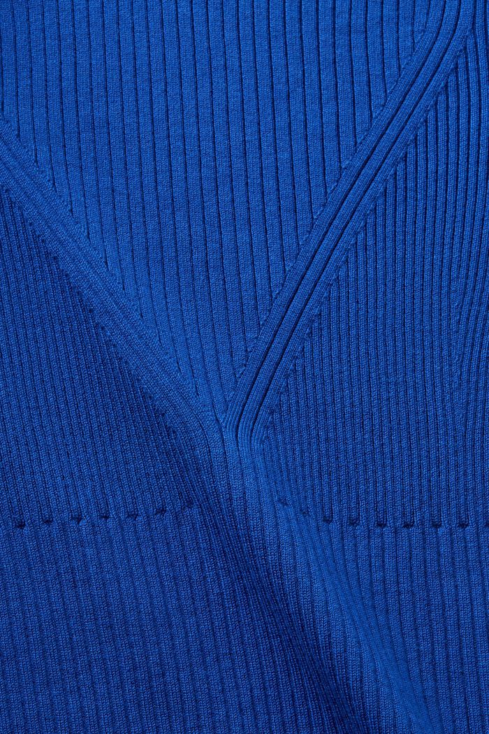 Žebrový pulovr s krátkým rukávem, BRIGHT BLUE, detail image number 5