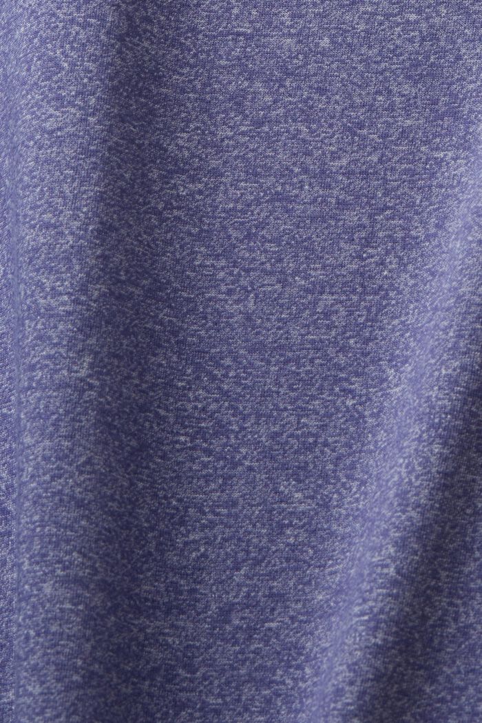 Z recyklovaného materiálu: melírované žerzejové tričko, DARK PURPLE, detail image number 6