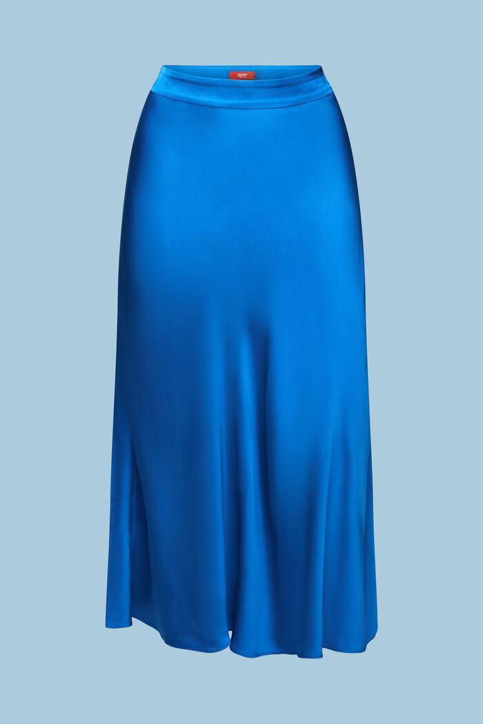 Saténová midi sukně, BRIGHT BLUE, detail image number 5