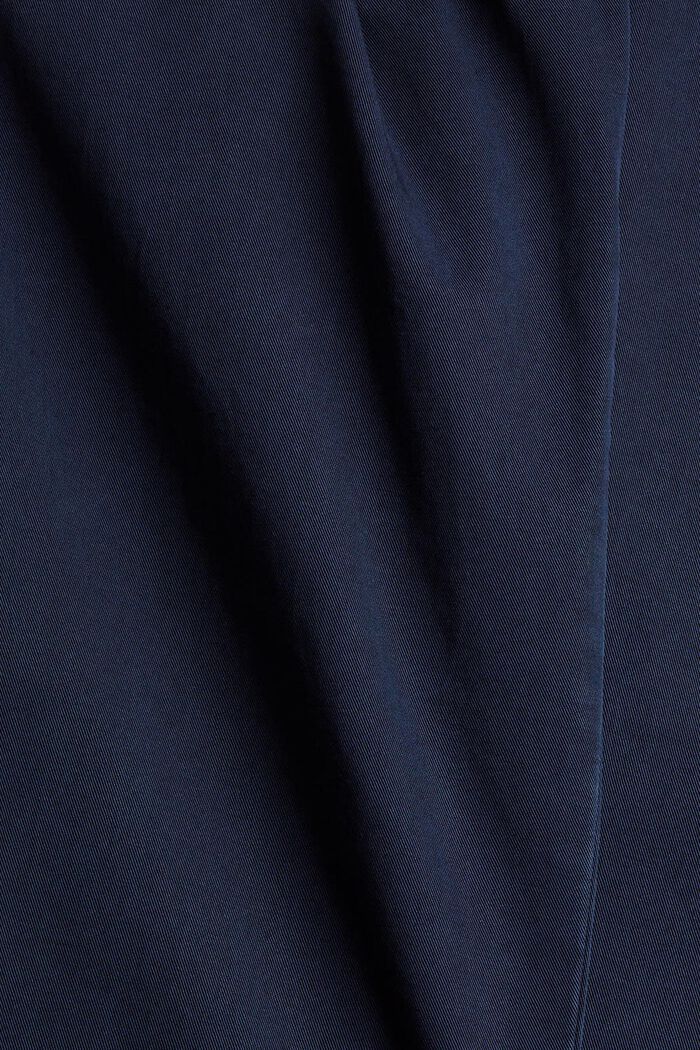 Kalhoty se stahovací šňůrkou v pase, z bavlna pima, NAVY, detail image number 1