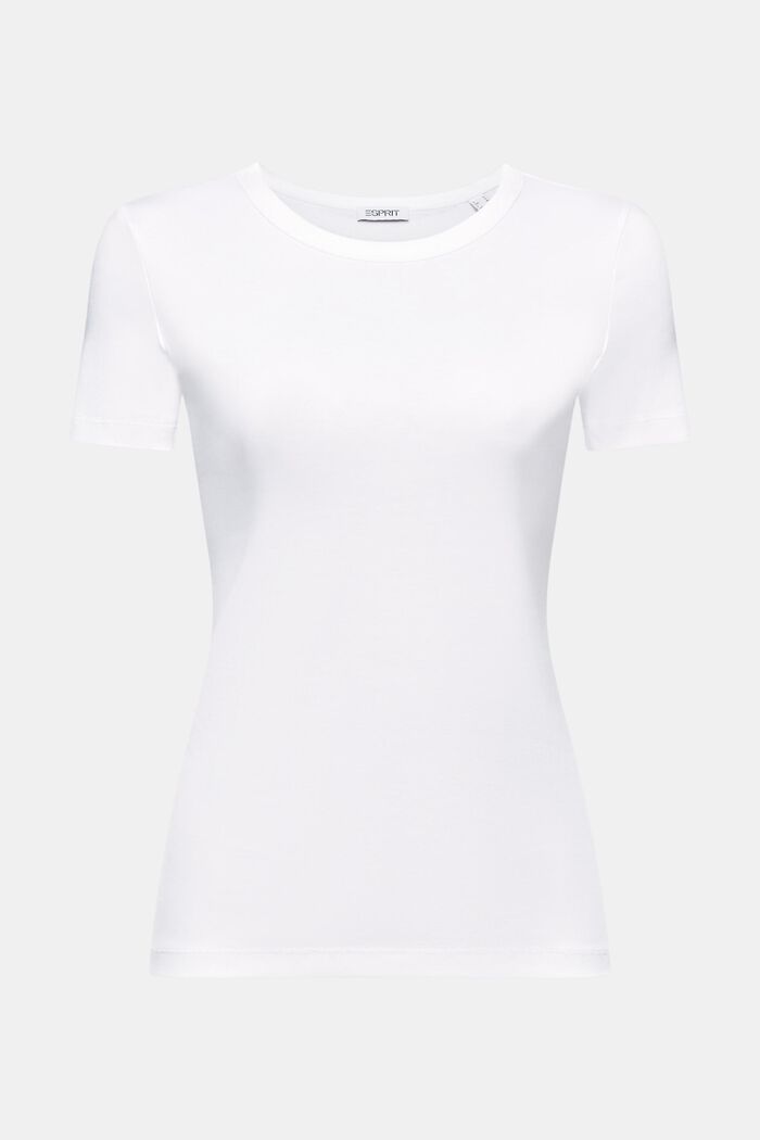 Bavlněné tričko s krátkým rukávem, WHITE, detail image number 6