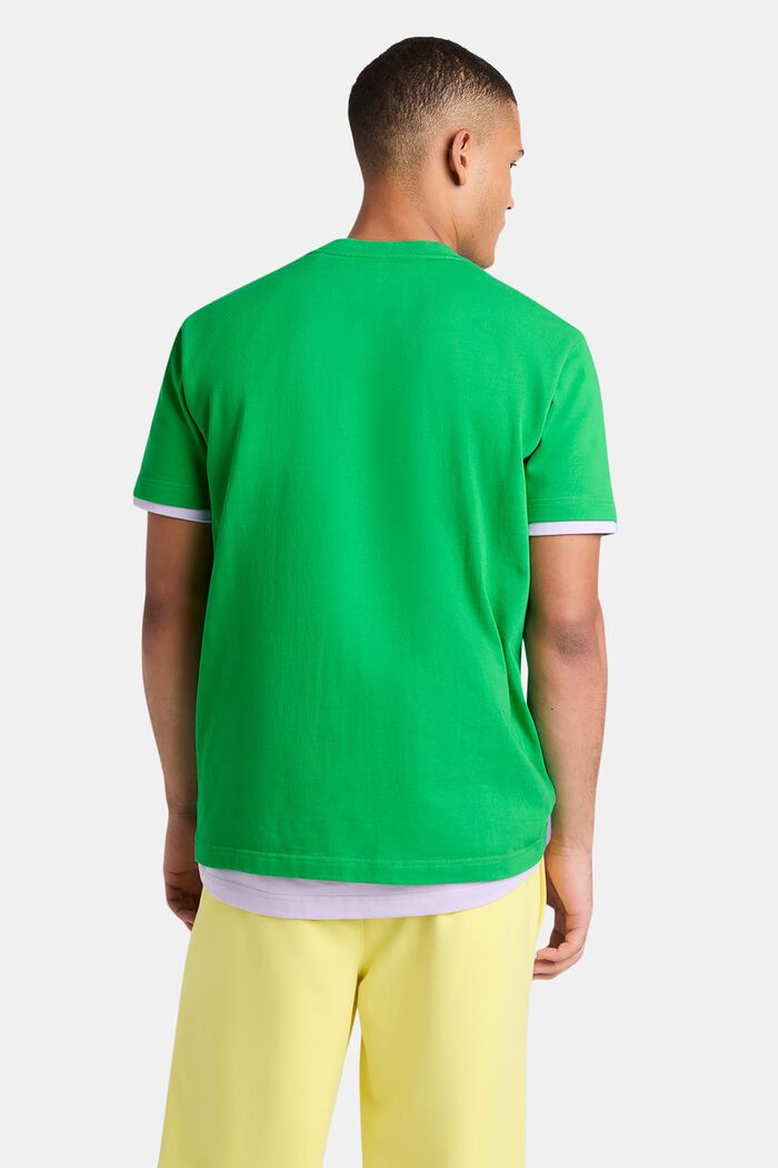 Unisex tričko s logem, z bavlněného žerzeje, GREEN, detail image number 3