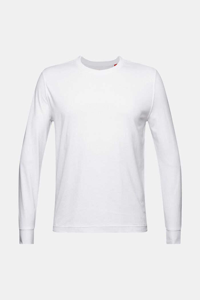 Tričko s dlouhým rukávem a kulatým výstřihem, WHITE, detail image number 6