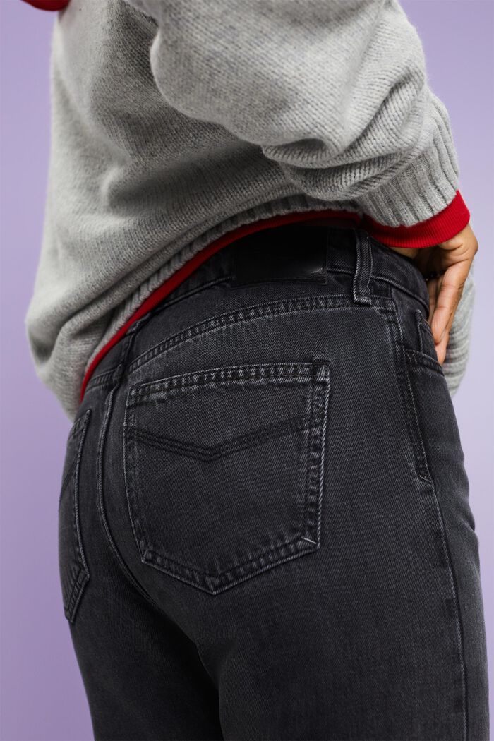 Retro džíny s rovnými straight nohavicemi a vysokým pasem, GREY LIGHT WASHED, detail image number 1