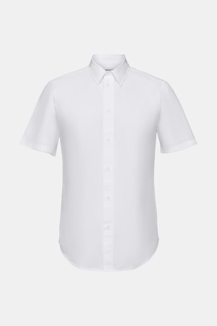 Košile s krátkým rukávem, z bavlněného popelínu, WHITE, detail image number 5