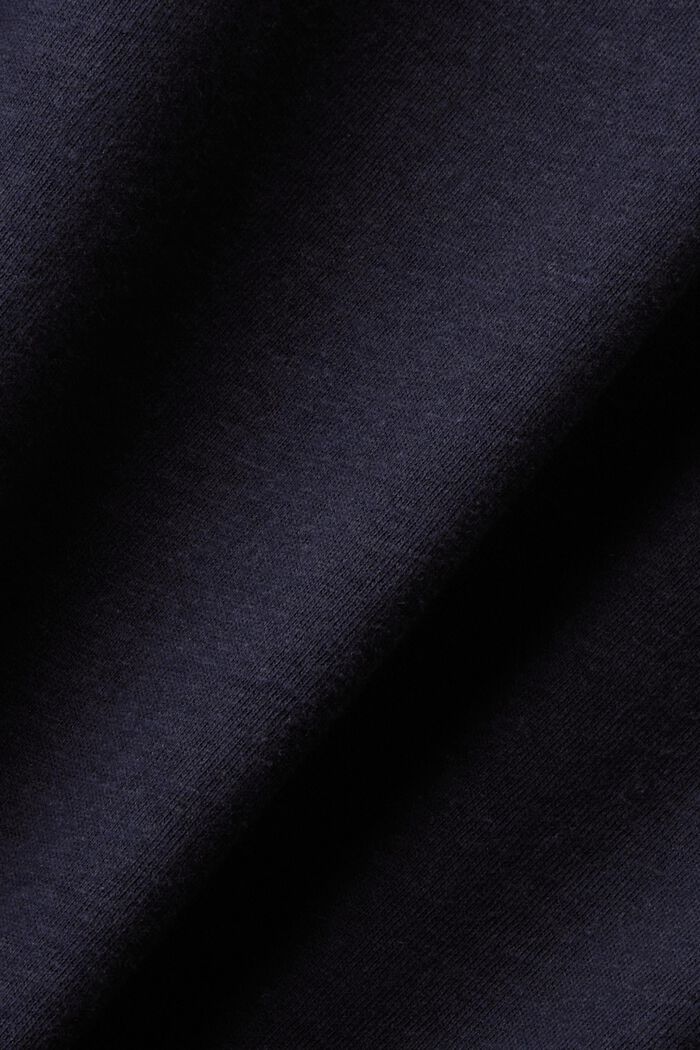 Žerzejové tričko, směs bavlny a lnu, NAVY, detail image number 5