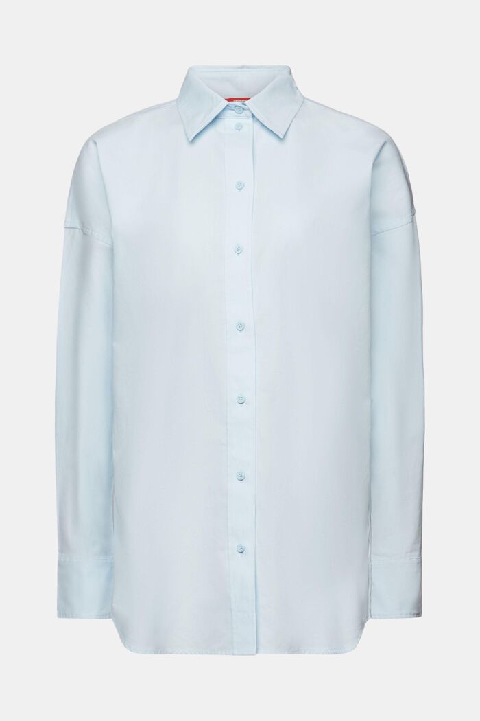 Oversize košilová halenka, PASTEL BLUE, detail image number 6