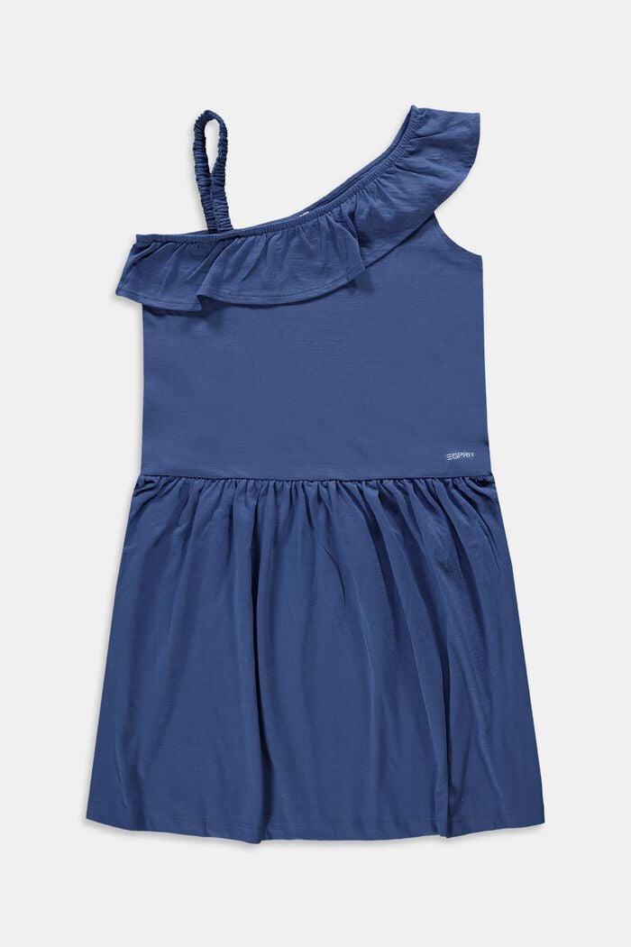 Šaty s asymetrickými ramínky, BLUE, overview