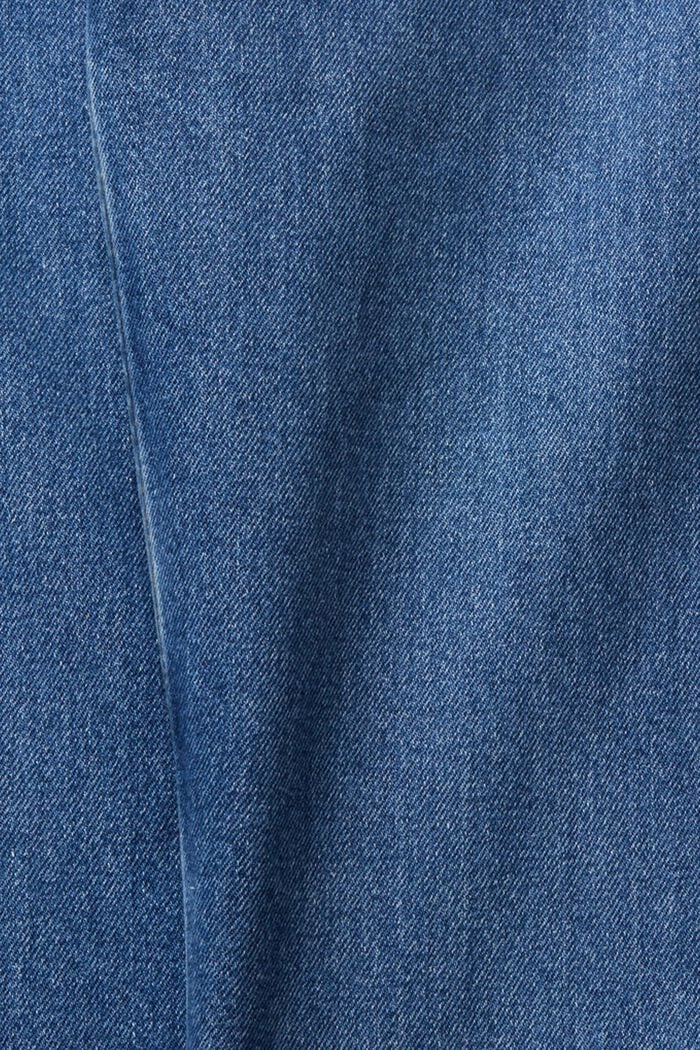 Džíny s vysokým pasem a rovnými nohavicemi, BLUE MEDIUM WASHED, detail image number 6