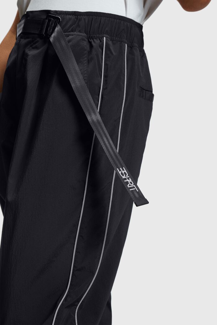 Joggingové kalhoty s vysokým pasem a přezkou v pase, BLACK, detail image number 2
