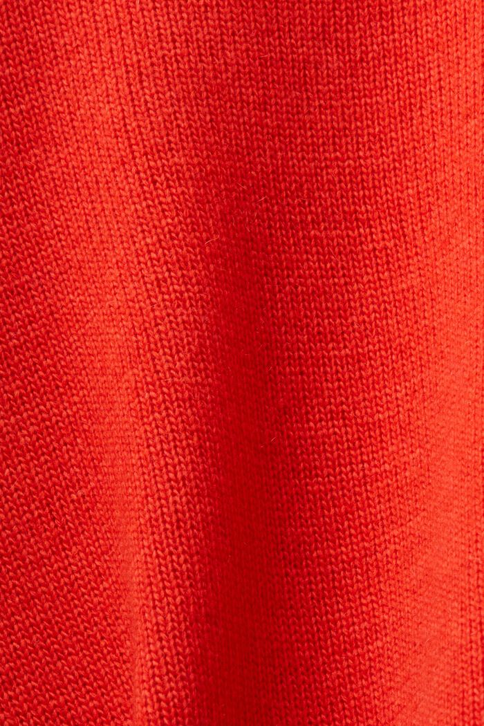 Pulovr s kulatým výstřihem, z pleteniny, RED, detail image number 5