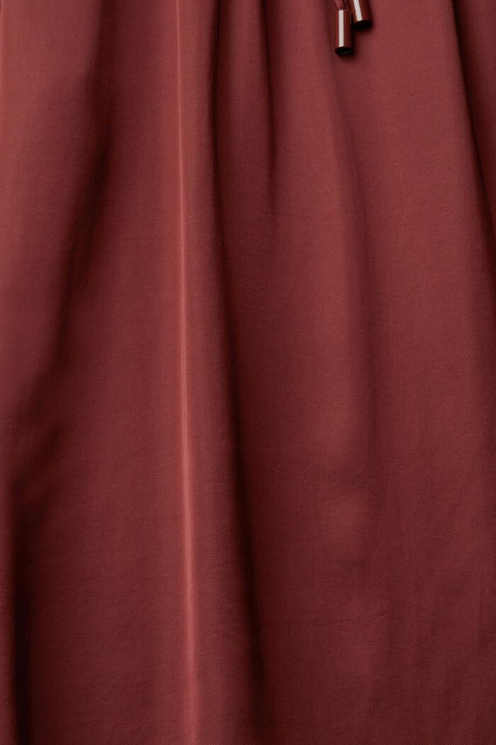 Saténová halenka s nařaseným límcem, LENZING™ ECOVERO™, BORDEAUX RED, detail image number 5