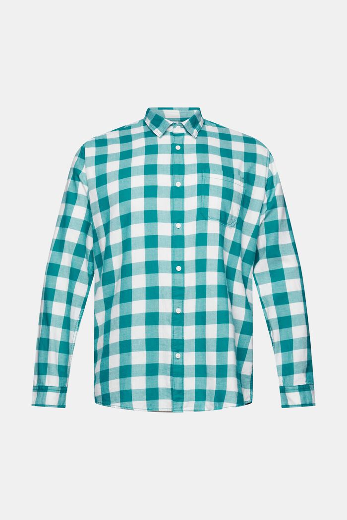 Flanelová košile z udržitelné bavlny s kárem vichy, EMERALD GREEN, detail image number 5