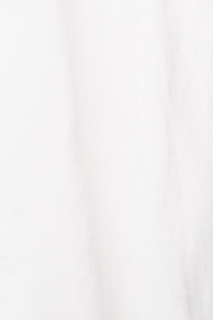 CURVY kalhotová sukně ze 100% lnu, WHITE, detail image number 4