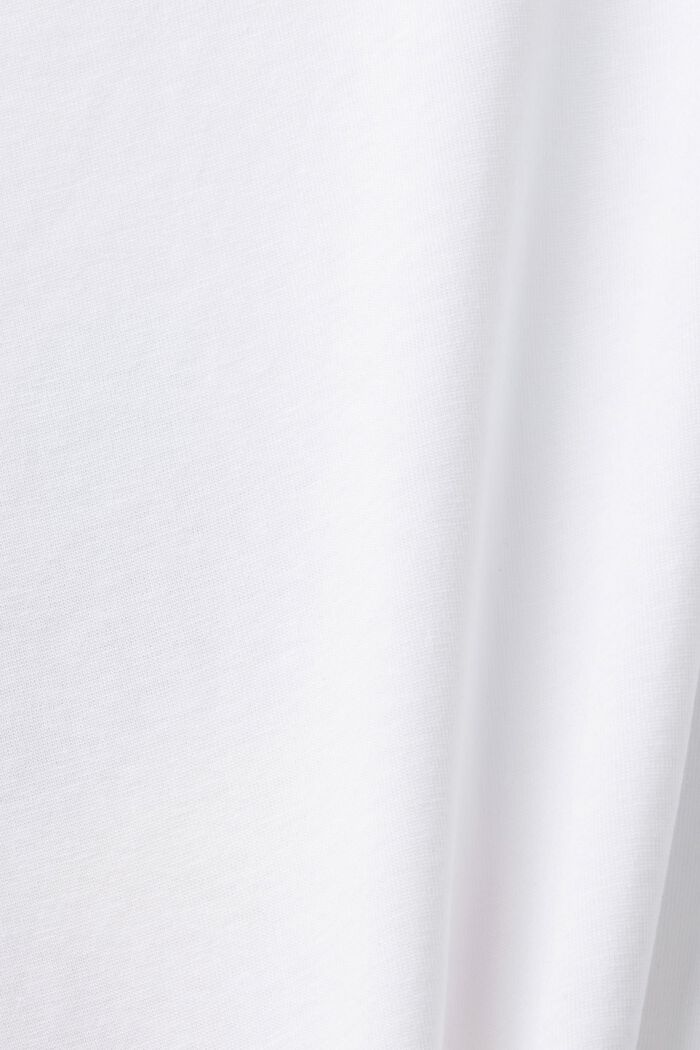 Bavlněné tričko s potiskem na předním dílu, WHITE, detail image number 5