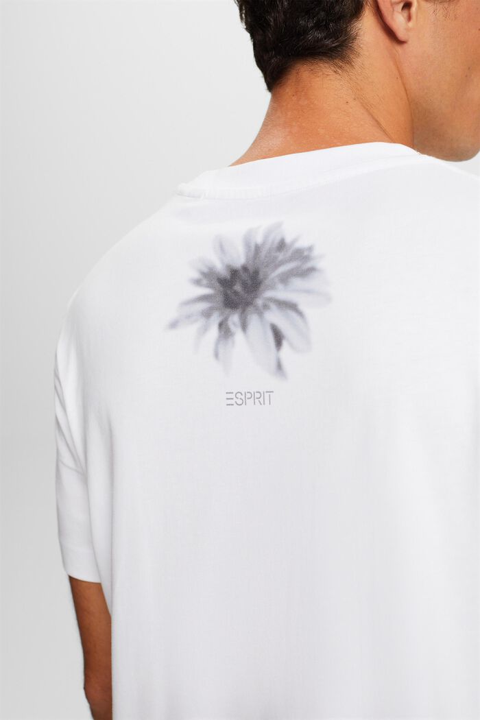 Potištěné tričko z bavlny pima, WHITE, detail image number 3
