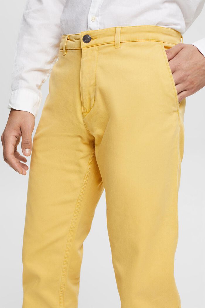 Kalhoty chino z bavlny, YELLOW, detail image number 2