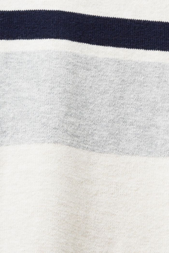 Proužkovaný pulovr s krátkým rukávem, OFF WHITE, detail image number 4