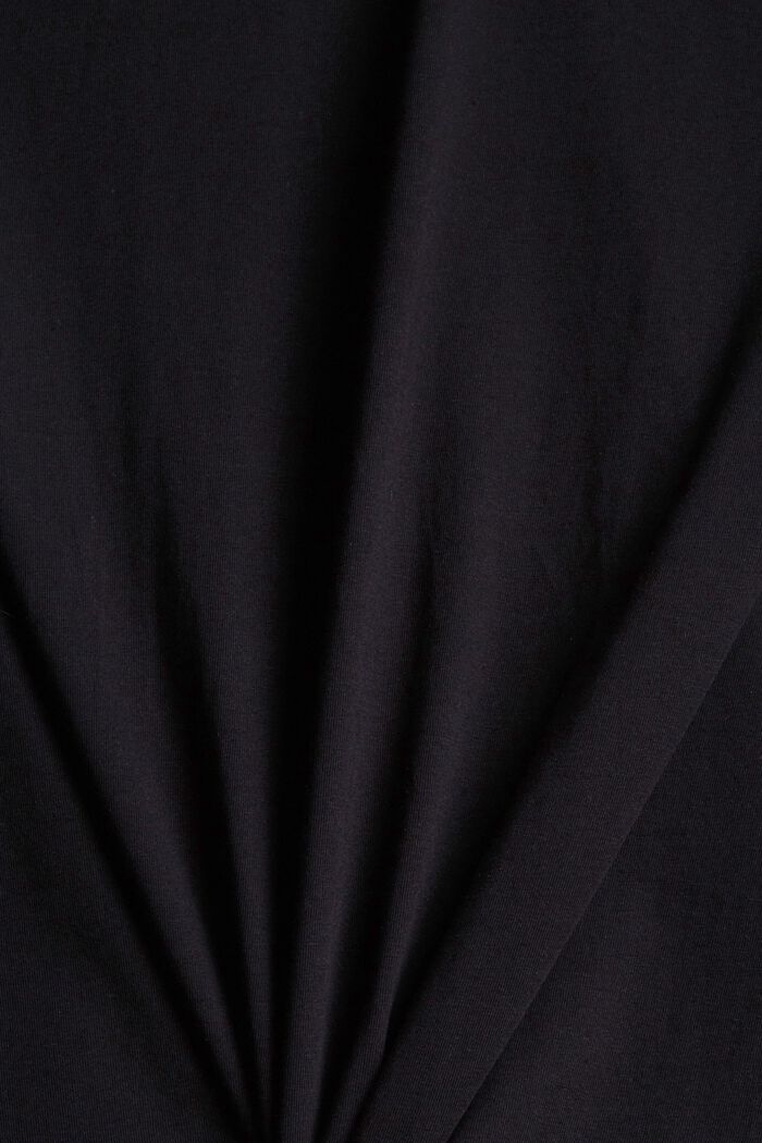 Žerzejové tričko s potiskem logem, BLACK, detail image number 4