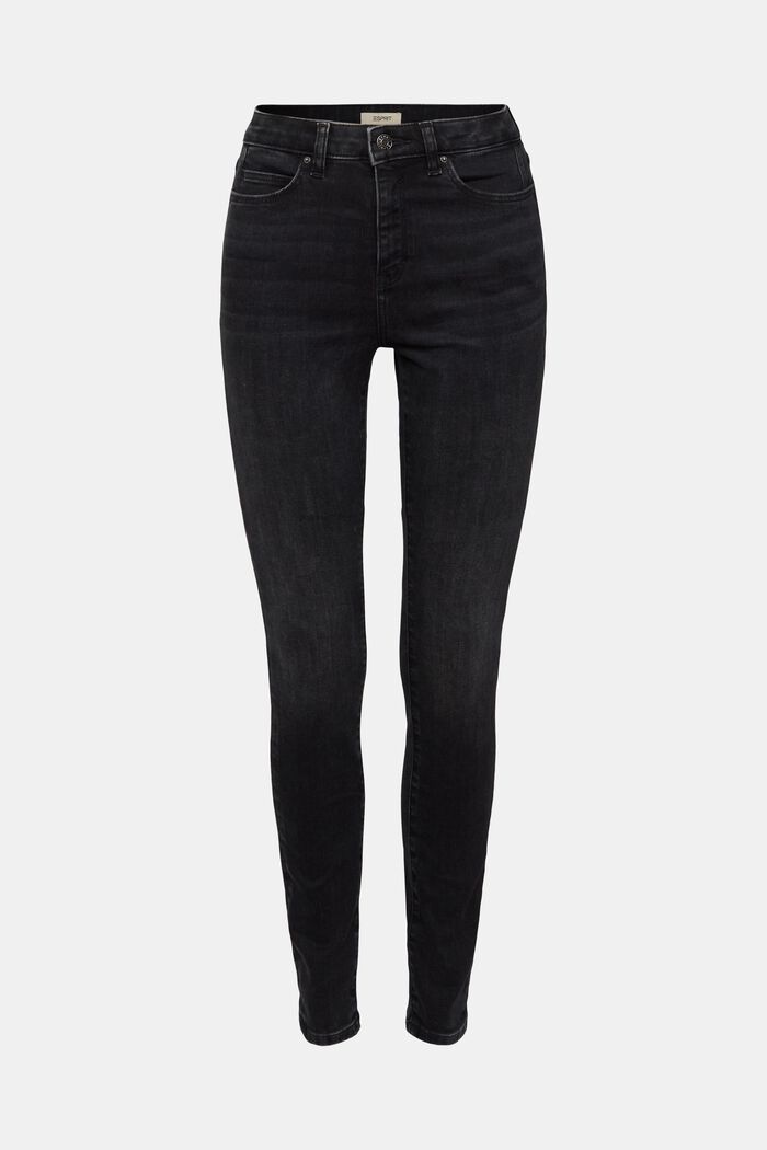 Strečové džíny Skinny Fit s vysokým pasem, BLACK MEDIUM WASHED, detail image number 7