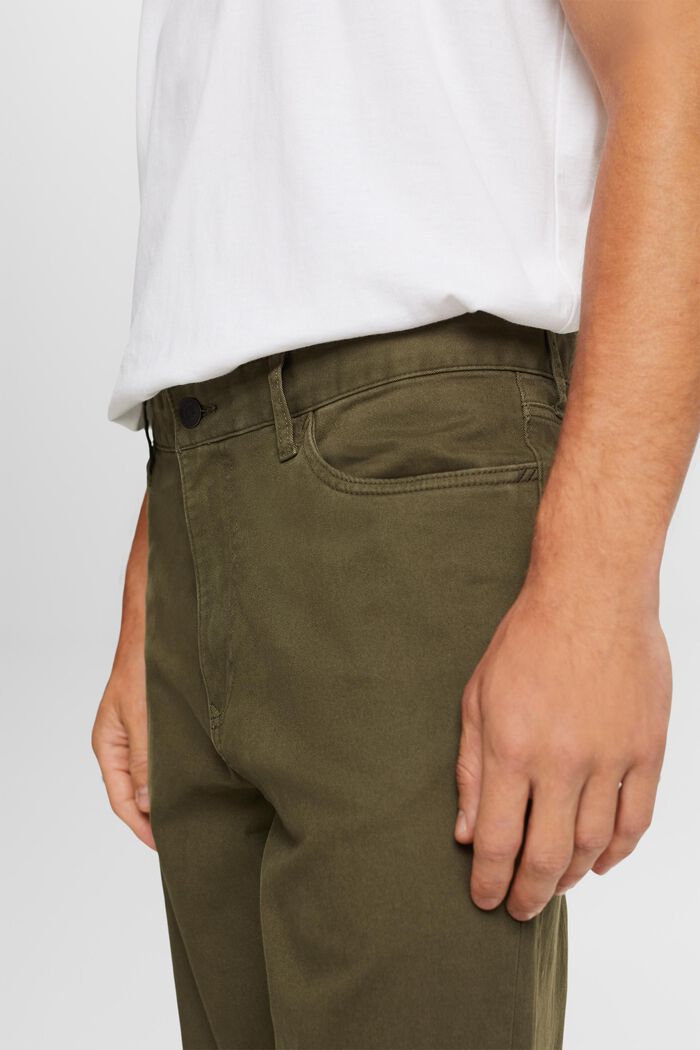 Klasické kalhoty s rovným střihem, DARK KHAKI, detail image number 2