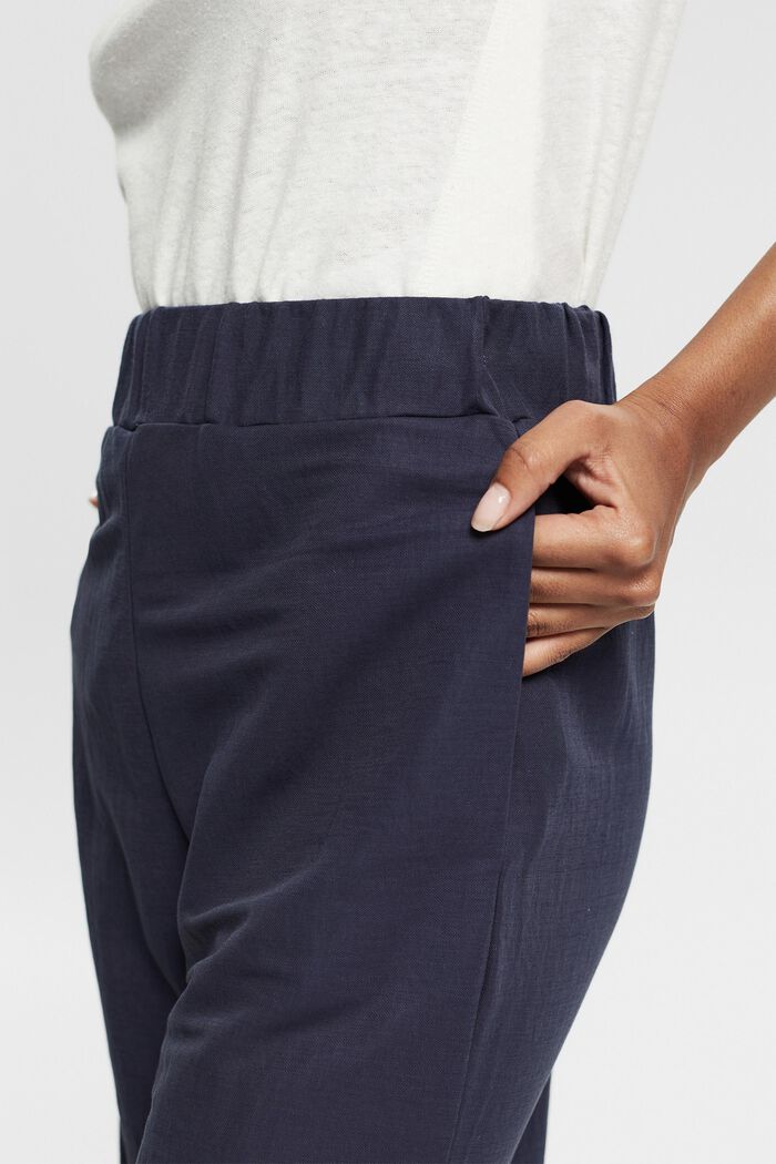 Široké kalhoty s pasem na gumu, LENZING™ ECOVERO™, ANTHRACITE, detail image number 2