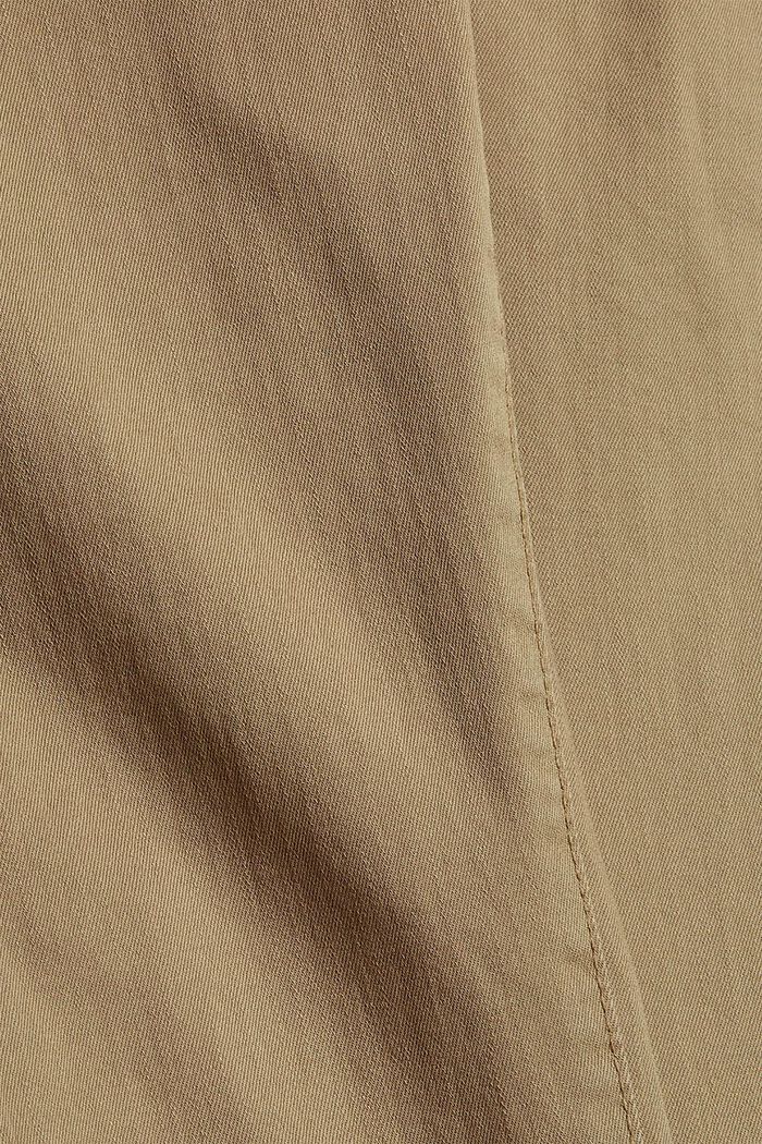 Strečové kalhoty se dvěma knoflíky, LIGHT KHAKI, detail image number 4