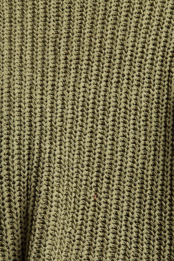 Pulovr ze směsi bavlny, LIGHT KHAKI, detail image number 1