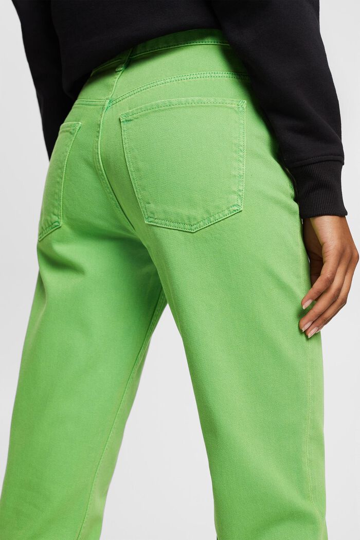 Keprové kalhoty se střihem Mom Fit, GREEN, detail image number 4