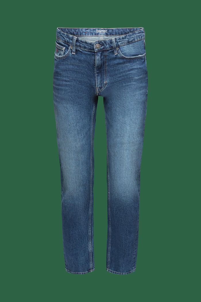 Rovné džíny se střední výškou pasu, BLUE MEDIUM WASHED, detail image number 6