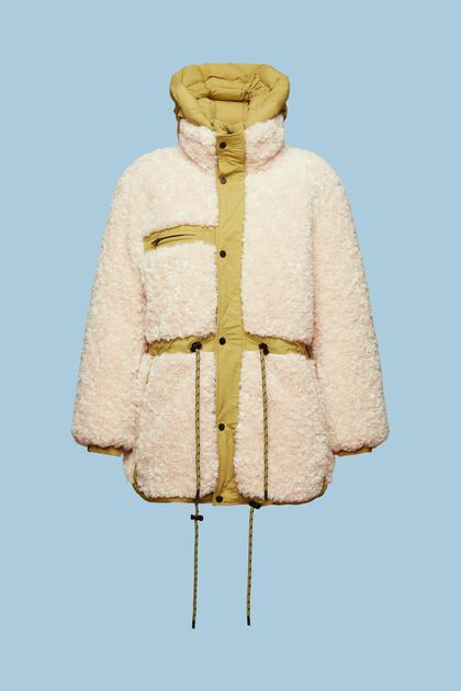Oboustranný kabát z materiálu sherpa