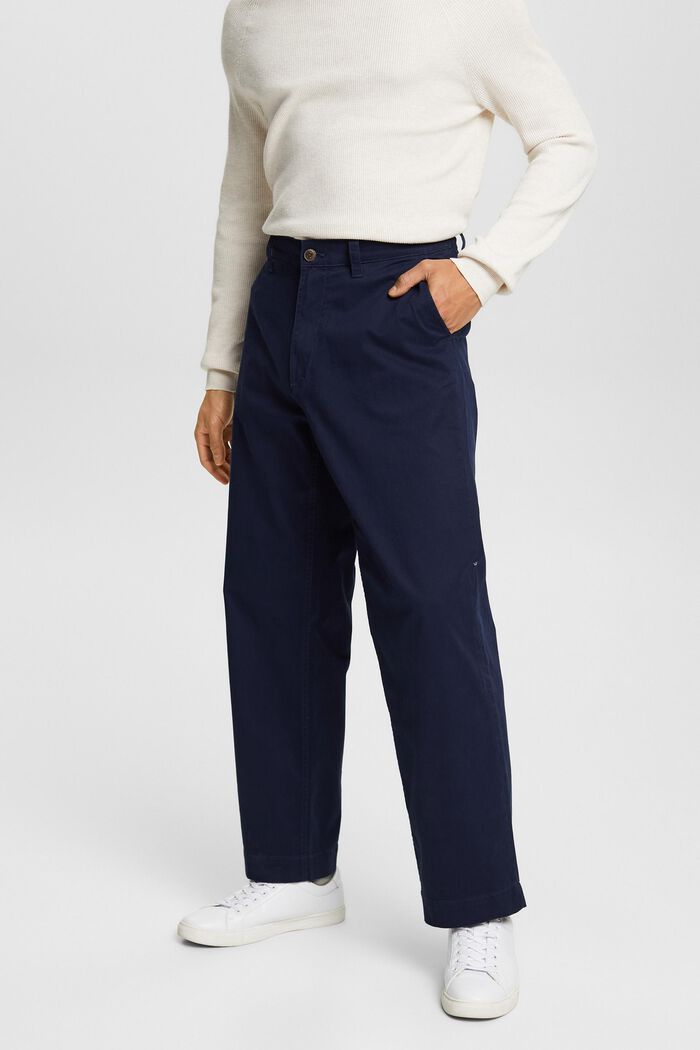 Vintage kalhoty chino s rovným střihem, NAVY, detail image number 0
