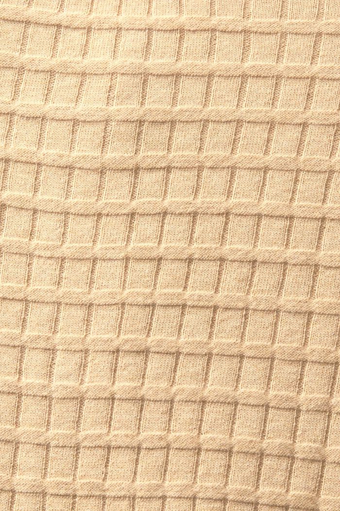 Pulovr ze strukturované pleteniny, BEIGE, detail image number 5