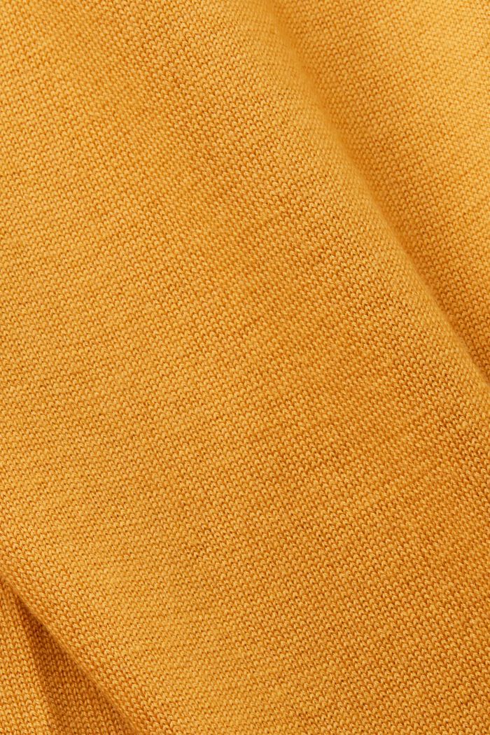 Vlněný pulovr s polokošilovým límcem, HONEY YELLOW, detail image number 5
