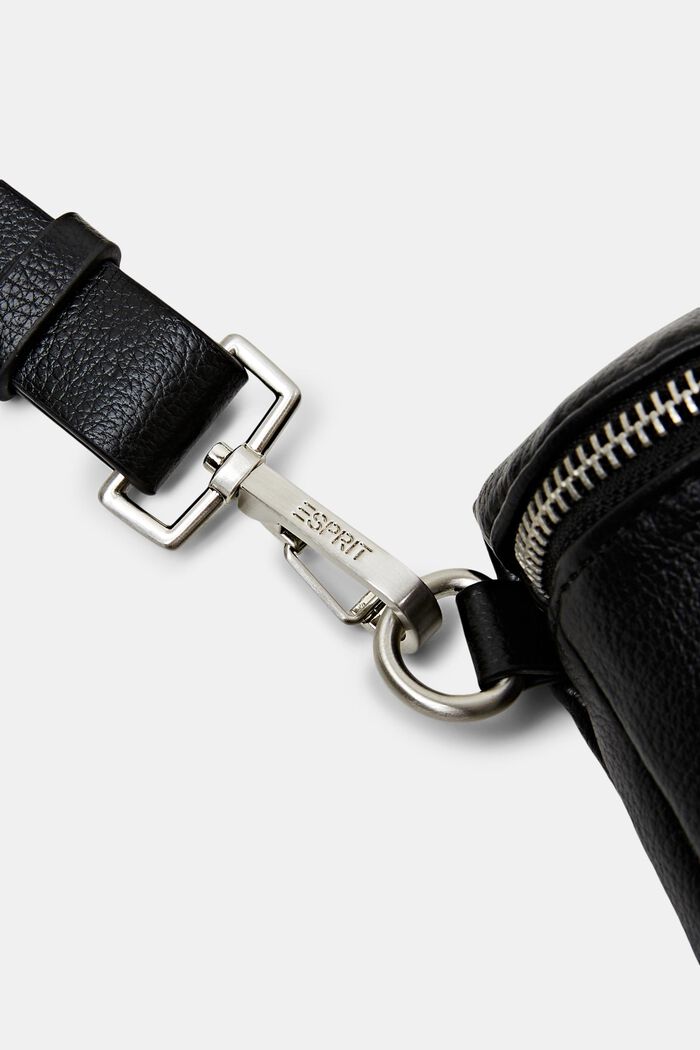 Středně velká kabelka crossbody, vpředu zip, BLACK, detail image number 1
