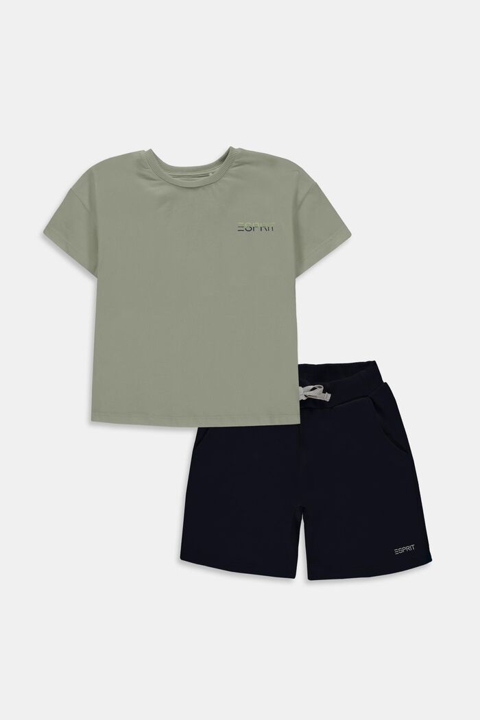 Kombinovaná sada: tričko a šortky, DUSTY GREEN, detail image number 0