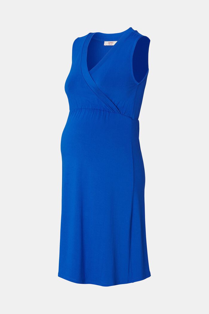MATERNITY šaty bez rukávů, se špičatým výstřihem, ELECTRIC BLUE, detail image number 4