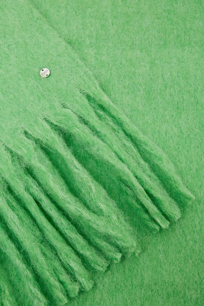Pletená šála s roztřepenými okraji, LIGHT GREEN, detail image number 1