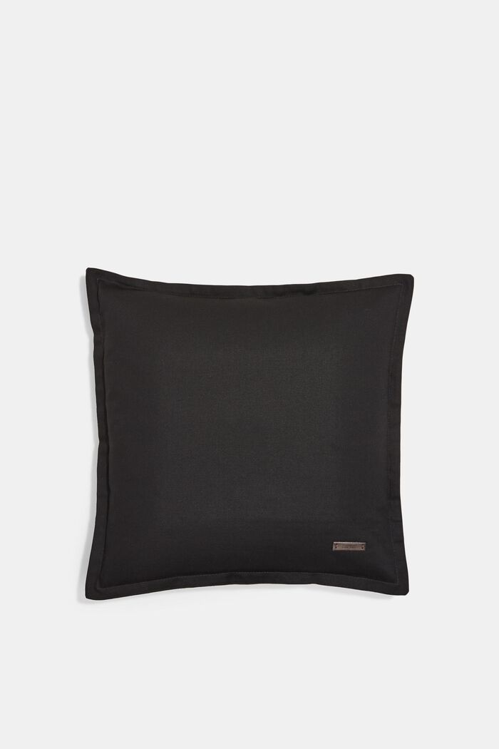 Dvoubarevný potah na polštář ze 100% bavlny, BLACK, detail image number 0