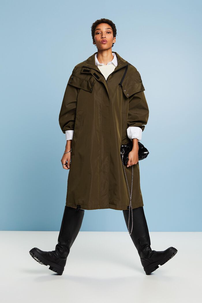 Kabát s odnímatelnou kapucí, KHAKI GREEN, detail image number 2