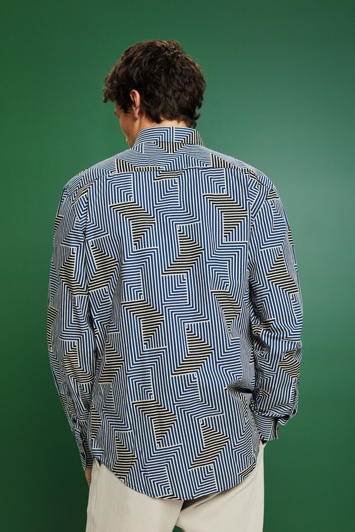 Košile s geometrickým potiskem, střih Regular Fit, BRIGHT BLUE, detail image number 2