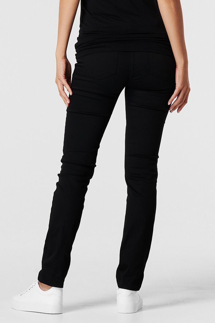 Strečové kalhoty s pásem přes bříško, BLACK, detail image number 2