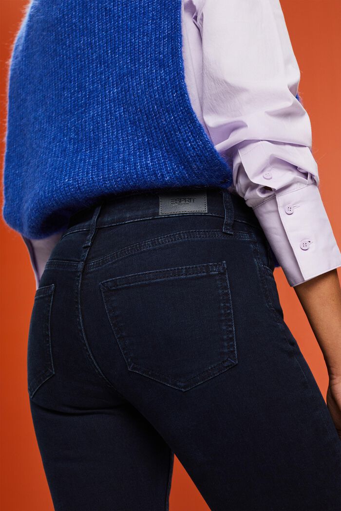 Skinny džíny se střední výškou pasu, BLUE BLACK, detail image number 4